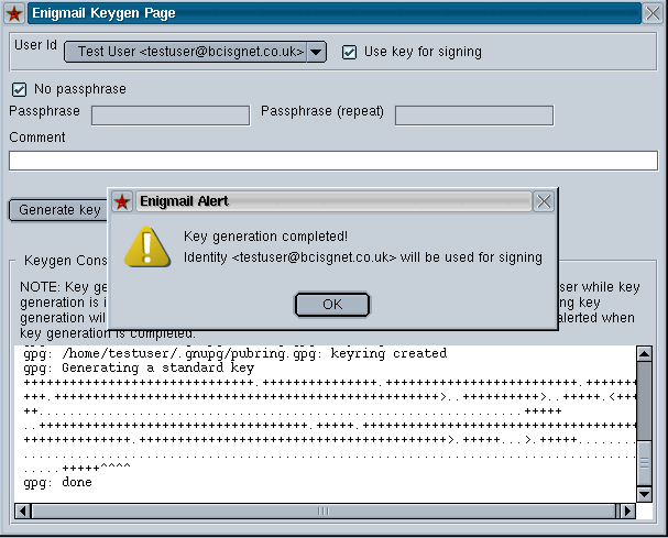 Enigmail Key Generation 3
